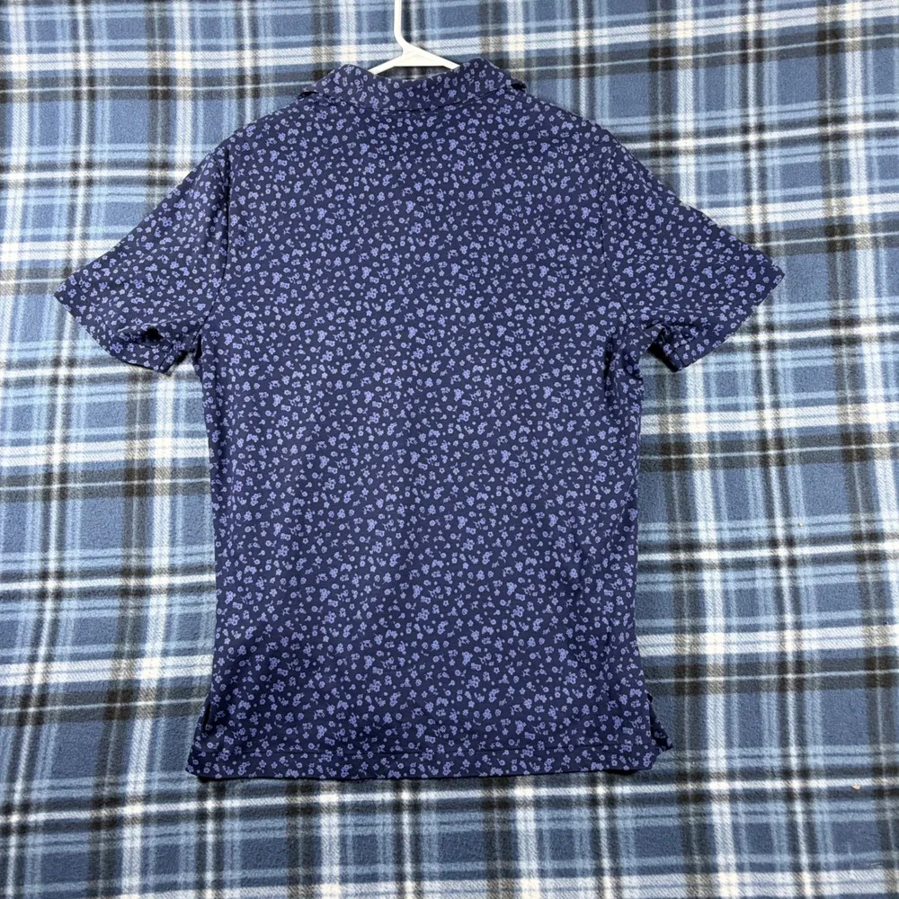 Polo Ralph Lauren Mens Floral Print Short Sleeve Polo Shirt Blue Classic Fit S